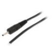 Kabel 2x0,5mm2 vodiče,DC 2,35/0,7 zástrčka přímý černá 0,5m
