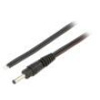 Kabel 2x0,75mm2 vodiče,DC 3,5/1,3 zástrčka přímý černá 1,5m