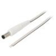 Kabel 2x0,35mm2 vodiče,DC 5,5/2,5 zástrčka přímý bílá 1,5m