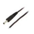 Kabel 2x0,35mm2 vodiče,DC 4,0/1,7 zástrčka přímý černá 0,5m