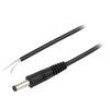 Kabel 1x0,5mm2 vodiče,DC 4,8/1,7 zástrčka přímý černá 1,5m