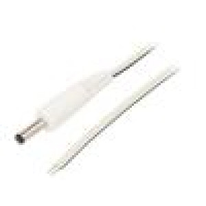 Kabel 2x0,35mm2 vodiče,DC 4,0/1,7 zástrčka přímý bílá 0,5m