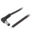 Kabel 2x0,75mm2 vodiče,DC 5,5/2,1 zástrčka úhlový černá 1,5m