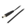 Kabel 2x0,5mm2 vodiče,DC 5,5/2,1 zástrčka přímý černá 0,5m