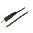 Kabel 2x0,35mm2 vodiče,DC 2,35/0,7 zástrčka přímý černá 0,5m