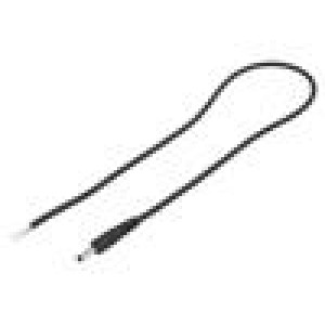 Kabel 1x0,75mm2 vodiče,DC 4,0/1,7 zástrčka přímý černá 0,5m