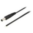 Kabel 2x0,35mm2 vodiče,DC 5,5/2,5 zástrčka přímý černá 1,5m