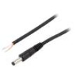 Kabel 1x0,75mm2 vodiče,DC 4,8/1,7 zástrčka přímý černá 0,5m