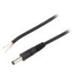 Kabel 1x0,75mm2 vodiče,DC 4,8/1,7 zástrčka přímý černá 1,5m