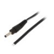 Kabel 2x0,5mm2 vodiče,DC 3,5/1,3 zástrčka přímý černá 1,5m