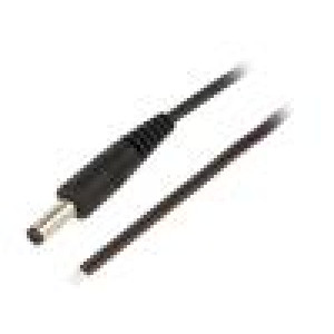 Kabel 2x0,35mm2 vodiče,DC 4,8/1,7 zástrčka přímý černá 1,5m