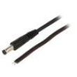Kabel 2x0,75mm2 vodiče,DC 5,5/1,7 zástrčka přímý černá 1,5m