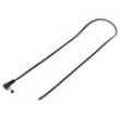Kabel 2x0,35mm2 vodiče,DC 5,5/2,1 zástrčka úhlový černá 0,5m