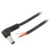 Kabel 1x1mm2 vodiče,DC 5,5/2,5 zástrčka úhlový černá 1,5m