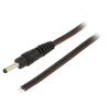 Kabel 2x0,75mm2 vodiče,DC 3,5/1,3 zástrčka přímý černá 0,5m