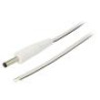 Kabel 2x0,35mm2 vodiče,DC 4,0/1,7 zástrčka přímý bílá 1,5m