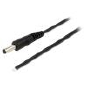 Kabel 2x0,5mm2 vodiče,DC 4,8/1,7 zástrčka přímý černá 1,5m