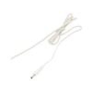 Kabel 2x0,35mm2 vodiče,DC 3,5/1,3 zástrčka přímý bílá 1,5m