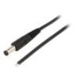 Kabel 2x0,5mm2 vodiče,DC 5,5/1,7 zástrčka přímý černá 1,5m