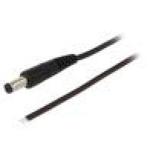 Kabel 2x0,35mm2 vodiče,DC 5,5/1,7 zástrčka přímý černá 0,5m
