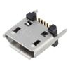 Socket USB B micro SMT PIN: 5 vertical USB 2.0 1.8A