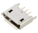 Socket USB AB micro THT PIN: 5 straight USB 2.0 1.8A
