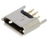 Socket USB B micro THT PIN: 5 straight USB 2.0 1.8A