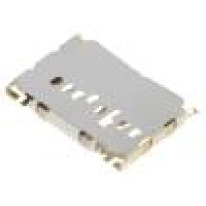 Konektor: pro karty microSD push-pull SMT gold flash PIN: 8