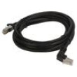 Patch cord F/UTP 5e lanko CCA PVC černá 3m 26AWG tienený