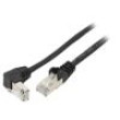 Patch cord F/UTP 5e lanko CCA PVC černá 2m 26AWG tienený