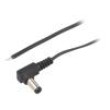 Kabel 2x0,35mm2 vodiče,DC 5,5/2,5 zástrčka úhlový černá 1,5m