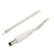 Kabel 2x0,5mm2 vodiče,DC 5,5/2,5 zástrčka přímý průhledná 3m