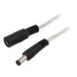 Kabel 2x0,5mm2 DC 5,5/2,1 zástrčka,DC 5,5/2,1 zásuvka přímý