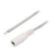 Kabel 2x0,5mm2 vodiče,DC 5,5/2,5 zásuvka přímý průhledná