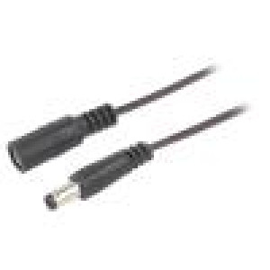 Kabel 2x0,35mm2 DC 5,5/2,1 zástrčka,DC 5,5/2,1 zásuvka přímý