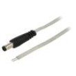 Kabel 2x0,5mm2 vodiče,DC 5,5/2,5 zástrčka přímý průhledná