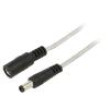 Kabel 2x0,5mm2 DC 5,5/2,5 zástrčka,DC 5,5/2,5 zásuvka přímý