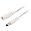 Kabel 2x0,5mm2 DC 5,5/2,5 zástrčka,DC 5,5/2,5 zásuvka přímý