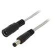 Kabel 2x0,5mm2 DC 5,5/2,1 zástrčka,DC 5,5/2,1 zásuvka přímý