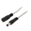 Kabel 2x0,5mm2 DC 5,5/2,1 zástrčka,DC 5,5/2,1 zásuvka přímý
