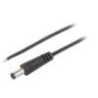 Kabel 2x0,35mm2 vodiče,DC 5,5/2,5 zástrčka přímý černá 1,5m