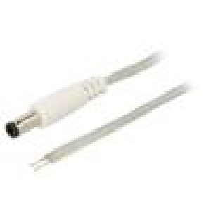 Kabel 2x0,5mm2 DC 5,5/2,5 zástrčka,DC 5,5/2,5 zásuvka přímý