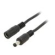 Kabel 2x0,5mm2 DC 5,5/2,1 zástrčka,DC 5,5/2,1 zásuvka přímý