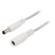 Kabel 2x0,5mm2 DC 5,5/2,1 zástrčka,DC 5,5/2,1 zásuvka přímý