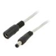 Kabel 2x0,5mm2 DC 5,5/2,5 zástrčka,DC 5,5/2,5 zásuvka přímý