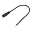 Kabel 2x0,5mm2 vodiče,DC 5,5/2,1 zásuvka přímý černá 0,25m