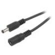 Kabel 2x0,5mm2 DC 5,5/2,1 zástrčka,DC 5,5/2,1 zásuvka přímý