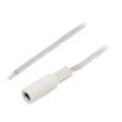 Kabel 2x0,5mm2 vodiče,DC 5,5/2,5 zásuvka přímý průhledná 2m