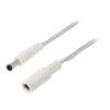 Kabel 2x0,5mm2 DC 5,5/2,5 zástrčka,DC 5,5/2,5 zásuvka přímý
