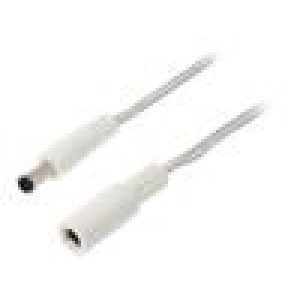 Kabel 2x0,5mm2 DC 5,5/2,5 zástrčka,DC 5,5/2,5 zásuvka přímý